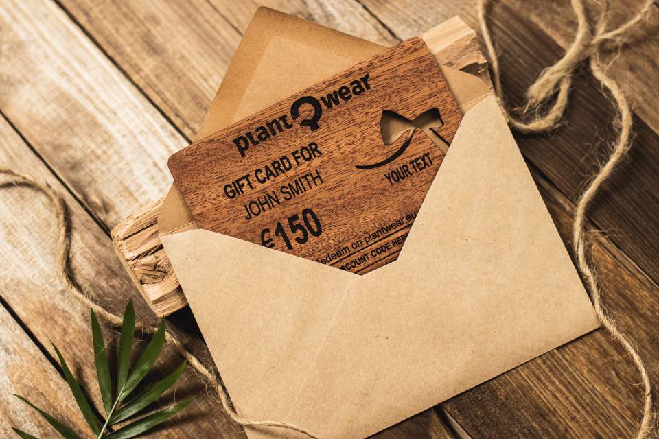 Wooden Gift Card Plantwear