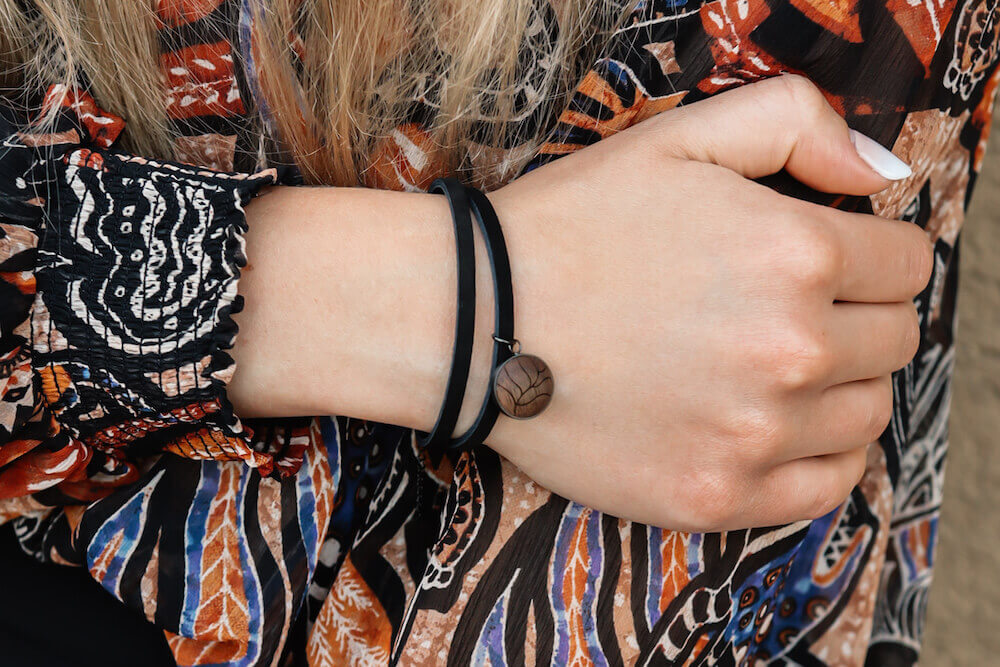 leather bracelet earth