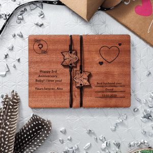 anniversary wooden card