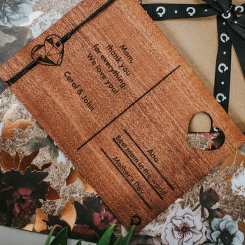 mother's day wooden card