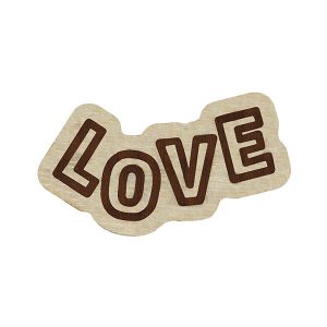 wooden pin love sign