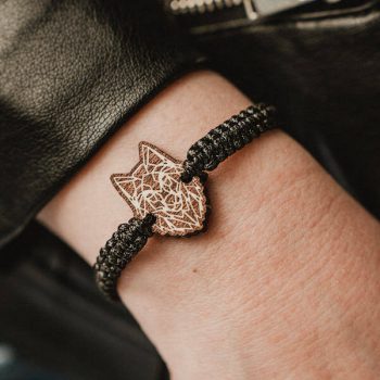 wooden bracelet wolf