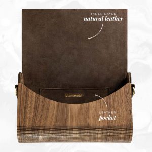 wooden handbag walnut