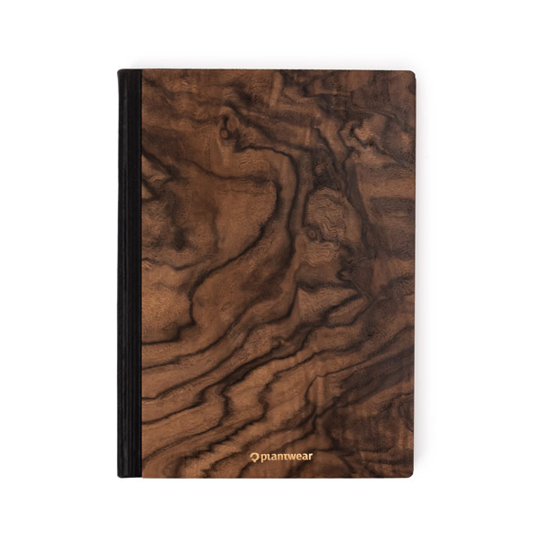 notebook with wooden cover
