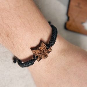 wooden braided bracelet