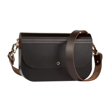 wooden handbag groove black maple