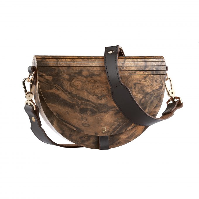 Wooden Handbag - Luna - Burr Walnut