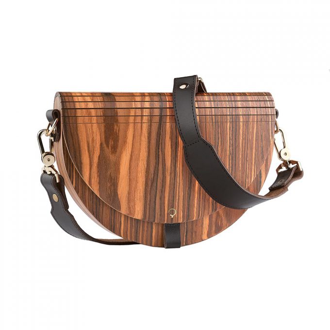 Wooden Handbag - Luna - Rosewood
