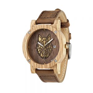 wolf wooden watch