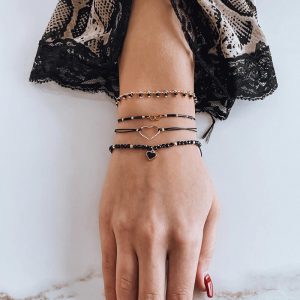black and gold bracelets
