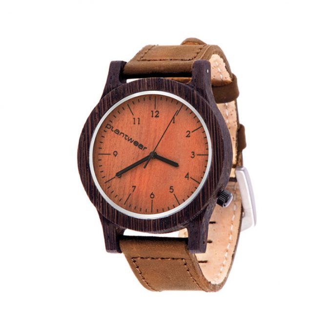 wodden brown watch